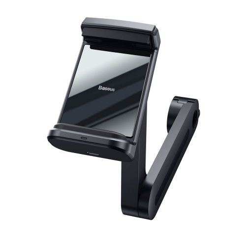 Baseus automobilinis laikiklis belaidis įkroviklis Energy Storage Backseat telefono laikiklis 15 W (WXHZ-01), juoda spalva