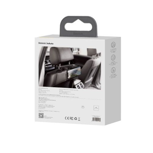 Baseus automobilinis laikiklis belaidis įkroviklis Energy Storage Backseat telefono laikiklis 15 W (WXHZ-01), juoda spalva