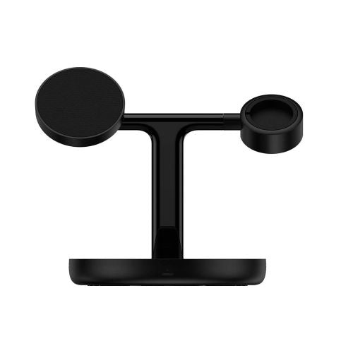 Baseus belaidis įkroviklis Swan stovas 3-in-1 magnetinis įkroviklis su TypeC laidas 15 W, 1m (WXTE000101), juoda spalva