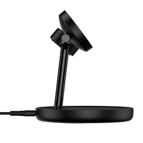 Baseus belaidis įkroviklis Swan stovas 3-in-1 magnetinis įkroviklis su TypeC laidas 15 W, 1m (WXTE000101), juoda spalva