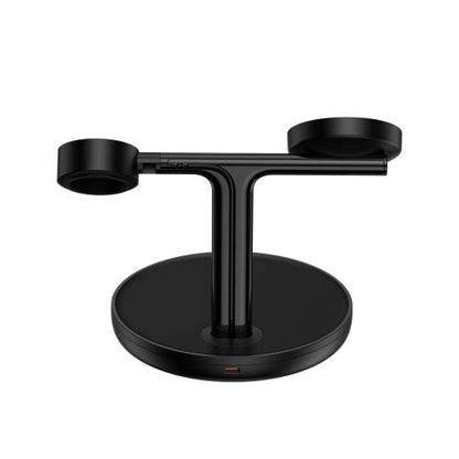 Baseus belaidis įkroviklis Swan stovas 3-in-1 magnetinis įkroviklis su TypeC laidas 15 W, 1m (WXTE000101), juoda spalva