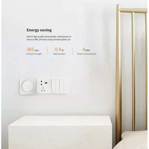Xiaomi Yeelight Plug-in LED šviestuvas jutiklis Nightlight YTDA1219001WTGL, balta spalva