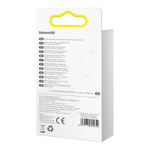 Baseus keitiklis Ingenuity Series Mini OTG Adaptor USB-A 3.1 Female į Type-C Male (ZJJQ000003), mėlyna spalva