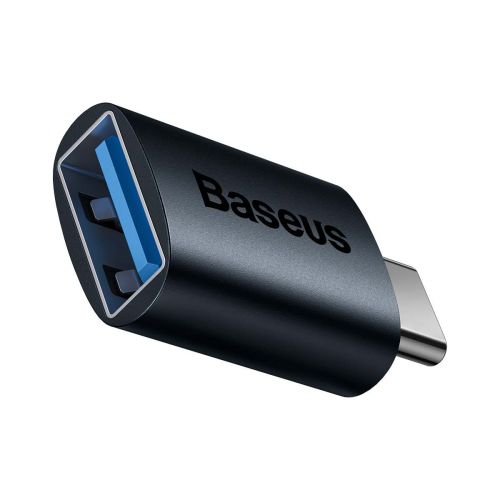 Baseus keitiklis Ingenuity Series Mini OTG Adaptor USB-A 3.1 Female į Type-C Male (ZJJQ000003), mėlyna spalva