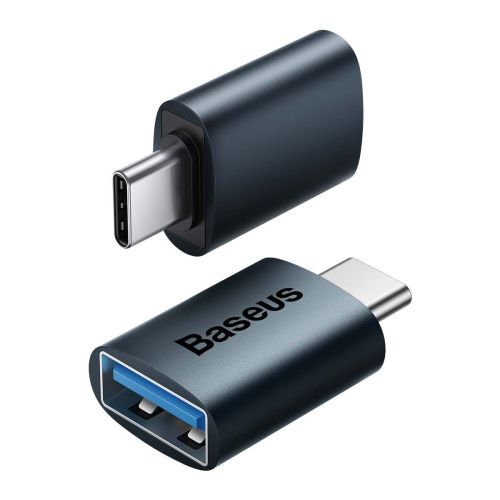 Baseus keitiklis Ingenuity Series Mini OTG Adaptor USB-A 3.1 Female į Type-C Male (ZJJQ000003), mėlyna spalva