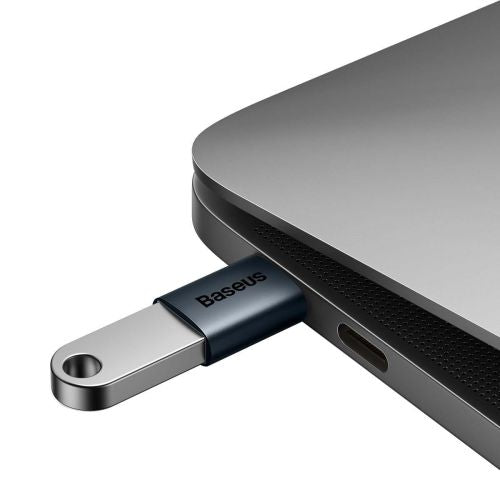 Baseus keitiklis Ingenuity Series Mini OTG Adaptor USB-A 3.1 Female į Type-C Male (ZJJQ000003), mėlyna spalva