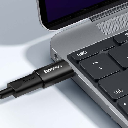 Baseus keitiklis Ingenuity Series Mini OTG Adaptor USB-A 3.1 Male į Type-C Female (ZJJQ000101), juoda spalva