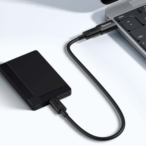 Baseus keitiklis Ingenuity Series Mini OTG Adaptor USB-A 3.1 Male į Type-C Female (ZJJQ000101), juoda spalva