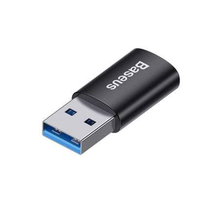 Baseus keitiklis Ingenuity Series Mini OTG Adaptor USB-A 3.1 Male į Type-C Female (ZJJQ000101), juoda spalva