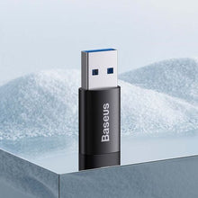 Baseus keitiklis Ingenuity Series Mini OTG Adaptor USB-A 3.1 Male į Type-C Female (ZJJQ000101), juoda spalva