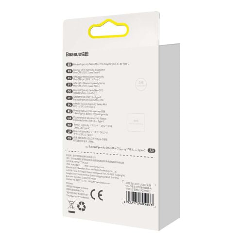 Baseus keitiklis Ingenuity Series Mini OTG Adaptor USB-A 3.1 Male į Type-C Female (ZJJQ000103), mėlyna spalva