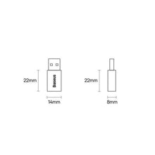 Baseus keitiklis Ingenuity Series Mini OTG Adaptor USB-A 3.1 Male į Type-C Female (ZJJQ000103), mėlyna spalva