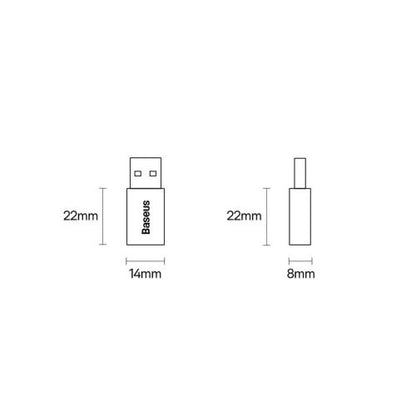 Baseus keitiklis Ingenuity Series Mini OTG Adaptor USB-A 3.1 Male į Type-C Female (ZJJQ000103), mėlyna spalva