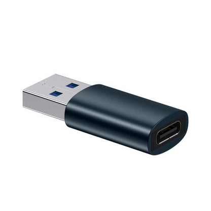 Baseus keitiklis Ingenuity Series Mini OTG Adaptor USB-A 3.1 Male į Type-C Female (ZJJQ000103), mėlyna spalva