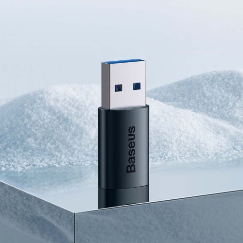 Baseus keitiklis Ingenuity Series Mini OTG Adaptor USB-A 3.1 Male į Type-C Female (ZJJQ000103), mėlyna spalva
