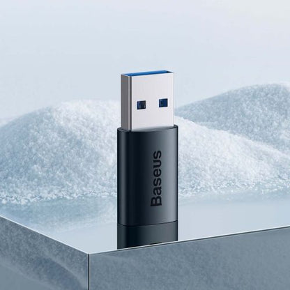 Baseus keitiklis Ingenuity Series Mini OTG Adaptor USB-A 3.1 Male į Type-C Female (ZJJQ000103), mėlyna spalva