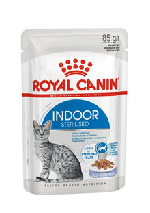 Indoor Sterilised Morsels in Jelly - Drėgnas Pašaras Kambarinėms Katėms 12x85g