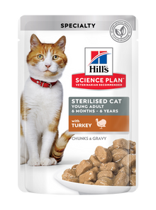 Hill's Science Plan sterilizuotoms suaugusioms katėms su kalakutiena 12x85 g guliašai