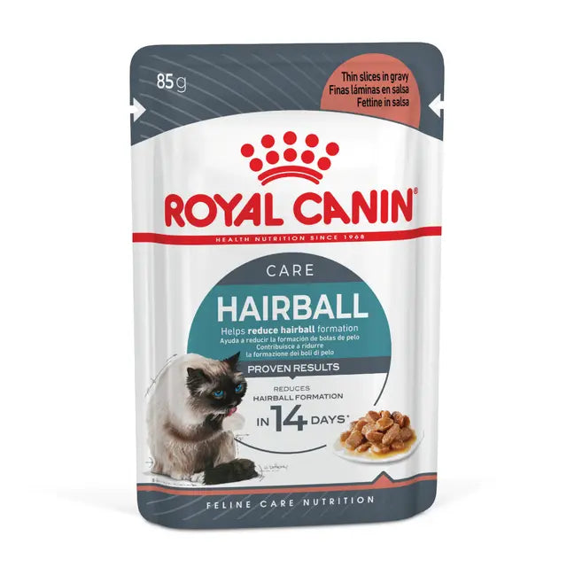 ROYAL CANIN Hairball Care Gravy - Drėgnas Pašaras Suaugusioms Katėms 12x85g
