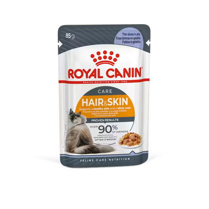 ROYAL CANIN Hair &amp; Skin Care Jelly - Wet Food for Adult Cats 12x85g