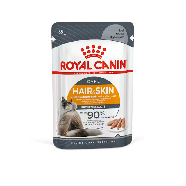 ROYAL CANIN Hair & Skin Care Loaf - Wet Cat Food 12x85g