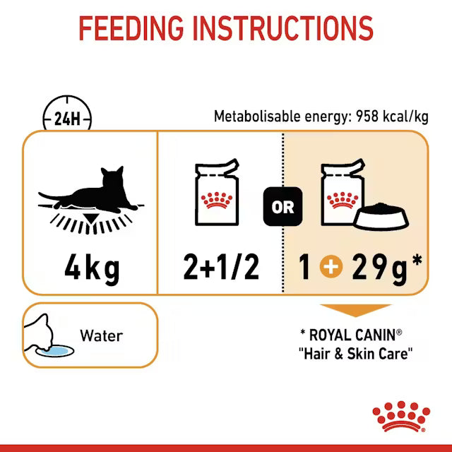 ROYAL CANIN Hair & Skin Care Gravy - Drėgnas Pašaras Suaugusioms Katėms 12x85g