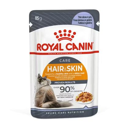 ROYAL CANIN Hair &amp; Skin Care Jelly - Wet Food for Adult Cats 12x85g