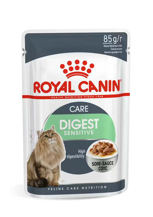 ROYAL CANIN Digest Sensitive Gravy – Mokra karma dla dorosłych kotów 12x85g