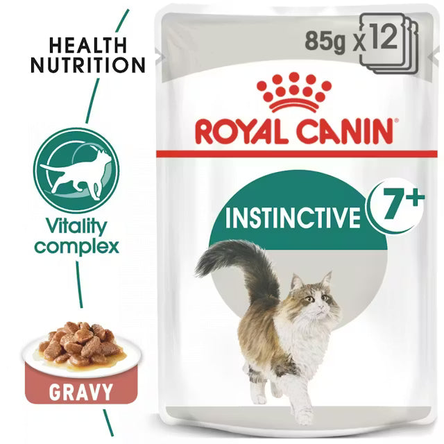 ROYAL CANIN Instinctive 7+ Kawałki w Sosie - Mokra Karma Dla Starszych Kotów 12x85g