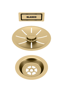 InFino Set: outlet/overflow Satin gold, single bowl