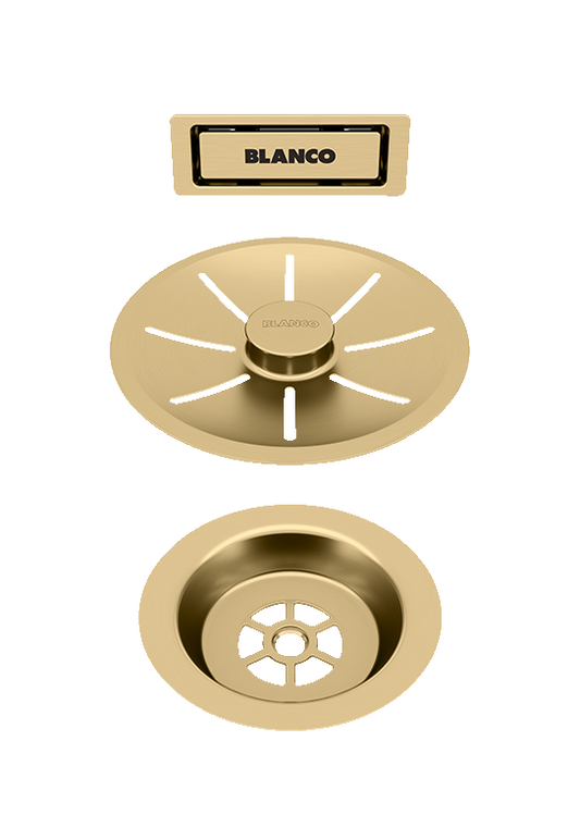 InFino Set: outlet/overflow Satin gold, single bowl
