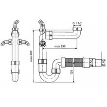 Odor trap special 1.5'' x 50 mm (outlet Ø50 mm)