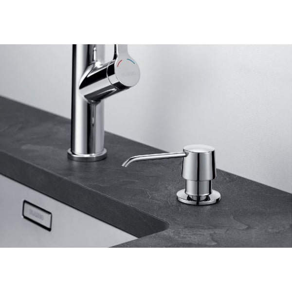 YANO soap dispenser, brass galvanic, chrome