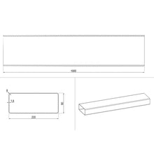 Pipe rectangular shape (220x90), 1m