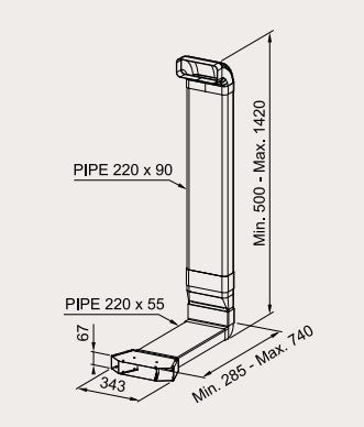 RECYCLING KIT / Lateral recycling version / plinth min.70H GALILEO STRIPES / GALILEO SLIM