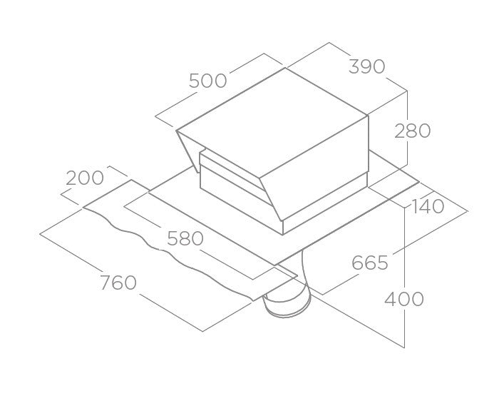 GME external motor for INCLINED ROOF