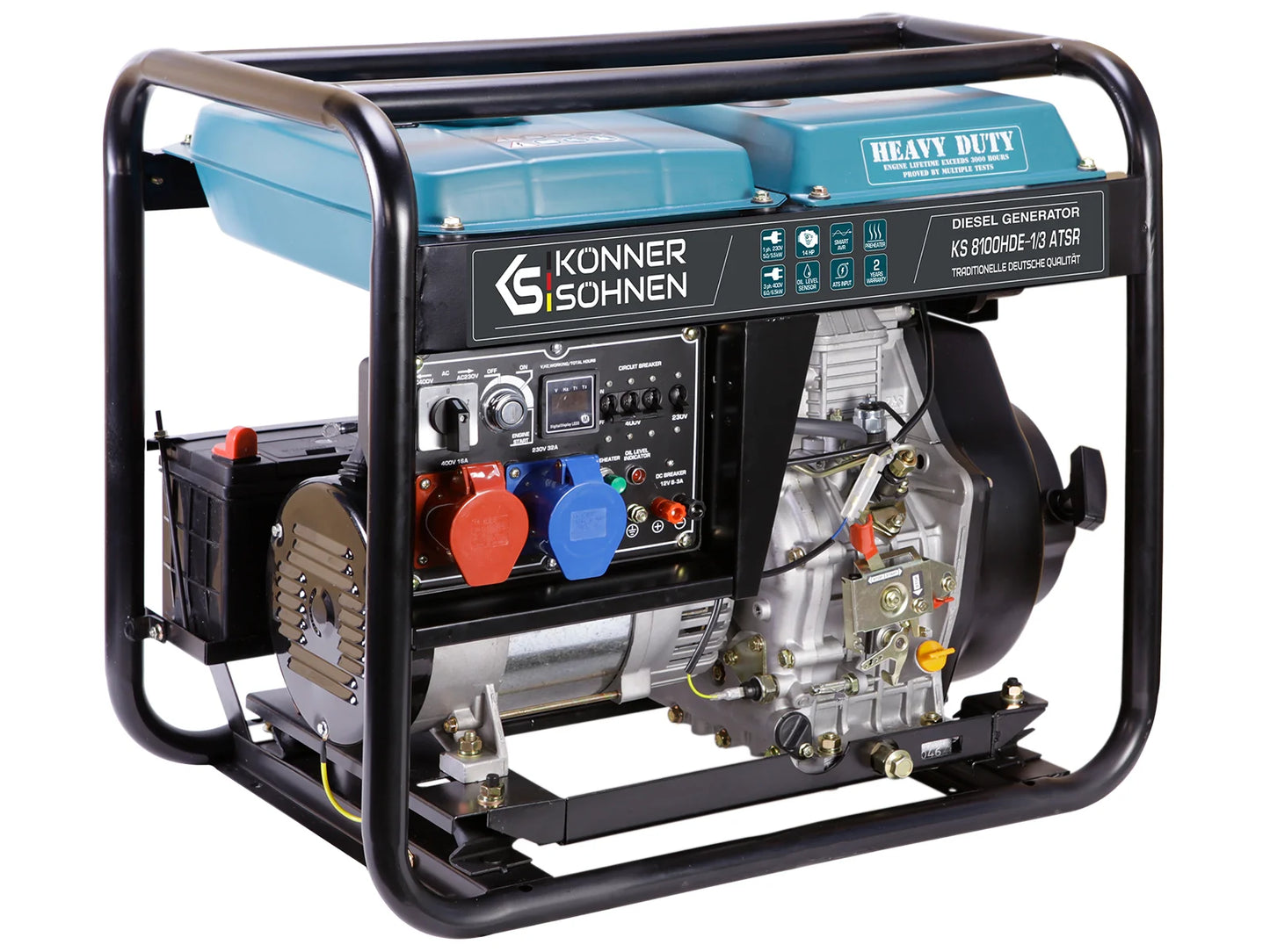 Dyzelinis generatorius 6500W, KS 8100HDE-1/3 ATSR (EURO V), KÖNNER & SÖHNEN