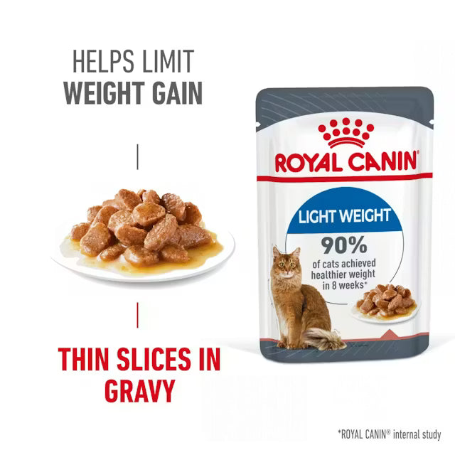 ROYAL CANIN Light Weight Care Gravy - Drėgnas Pašaras Suaugusioms Katėms 12x85g