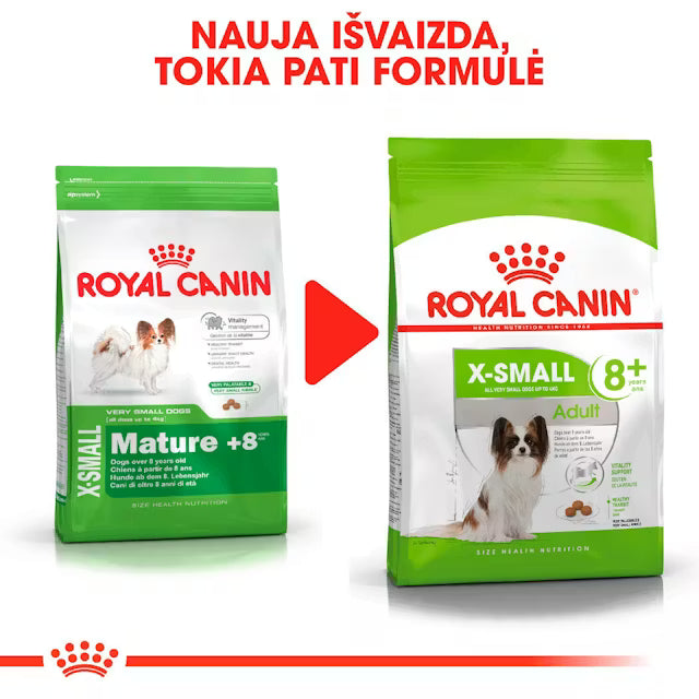Royal Canin X-Small Adult 8+ - Sausas pašaras šuniui