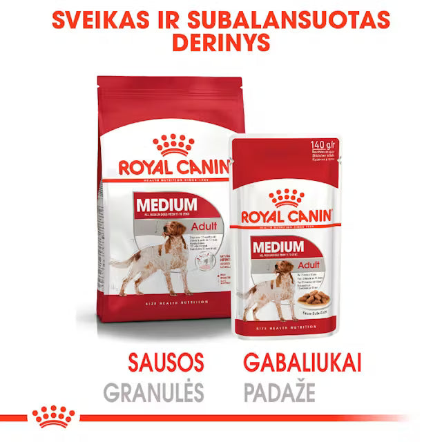 Royal Canin Medium Adult drėgnas pašaras - Vidutinių veislių suaugusiems šunims