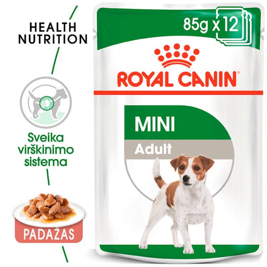 Royal Canin Size Health Nutrition Mini Adult Gravy 12x85g - Mokra karma z sosem dla dorosłych psów małych ras