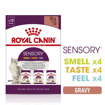 ROYAL CANIN Sensory Multi Chunks In Gravy - Drėgnas Pašaras Suaugusioms Katėms 12x85g
