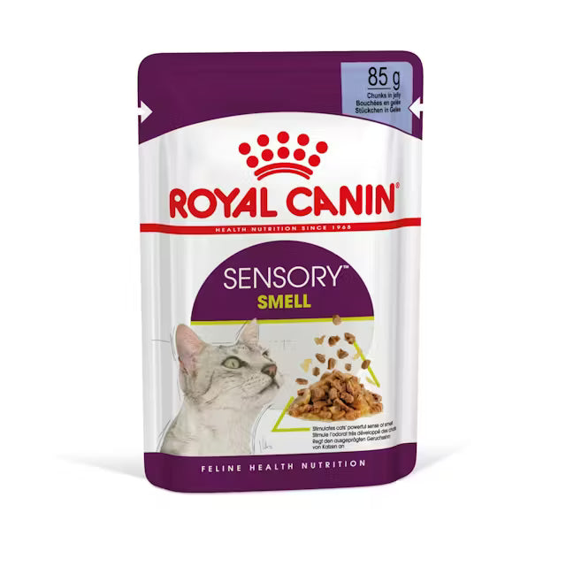 ROYAL CANIN Sensory Smell Chunks In Jelly - Drėgnas Pašaras Suaugusioms Katėms 12x85g