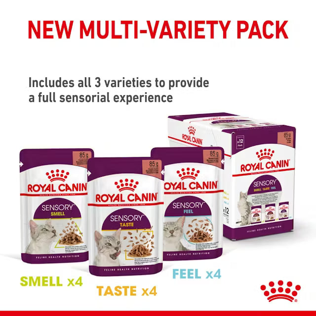 ROYAL CANIN Sensory Taste Chunks In Jelly - Wet Food for Adult Cats 12x85g