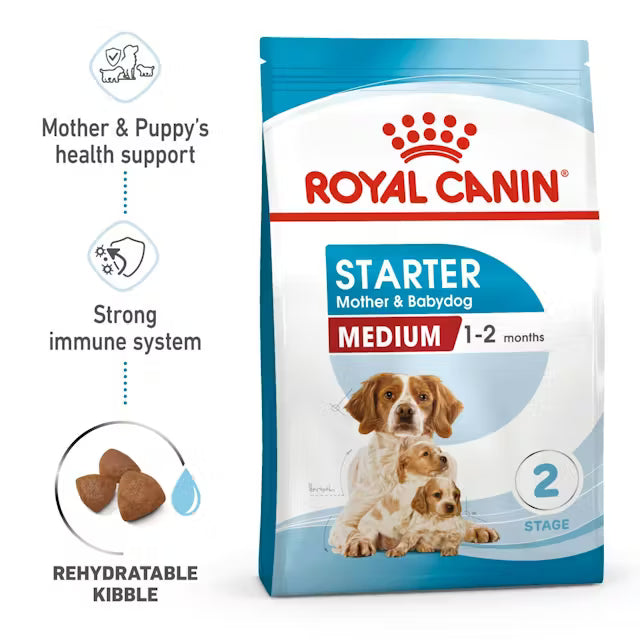 Royal Canin Starter Mother & Babydog Medium sausas pašaras - Vidutinių veislių kalėms ir šuniukams
