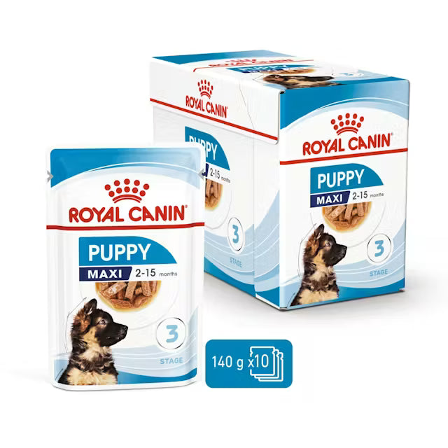 ROYAL CANIN Maxi Puppy Chunks In Gravy - Drėgnas Pašaras Dideliems Šuniukams 10x140g