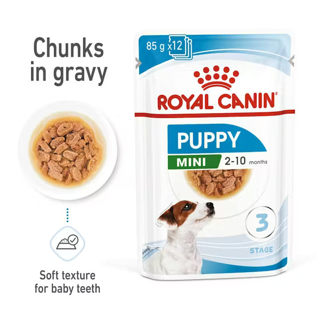 ROYAL CANIN Mini Puppy Chunks In Gravy - Mokra Karma dla Szczeniąt Małych Ras 4x85g