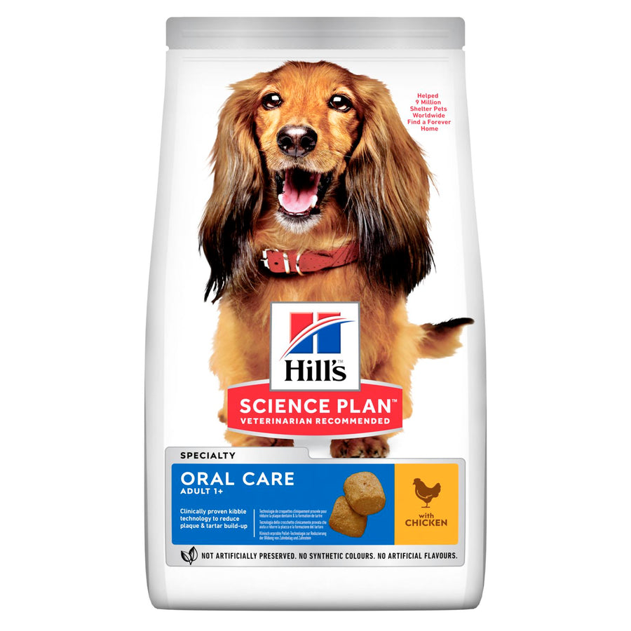 Hill's Science Plan Oral Care sausas šunų maistas su vištiena, 2 kg