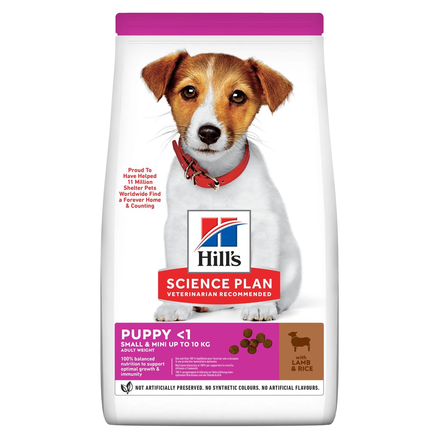 Hill's Science Plan Small & Mini Puppy sausas šuniukų maistas su ėriena ir ryžiais, 1,5 kg